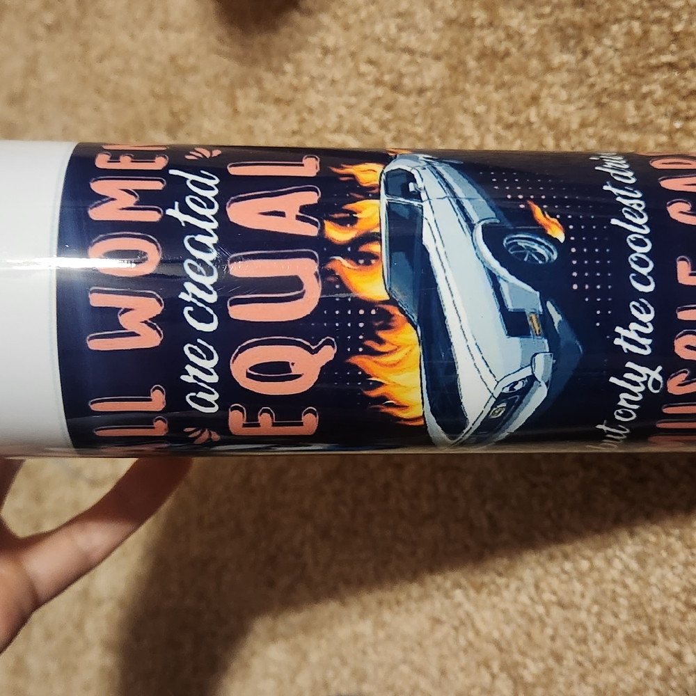 Flaming Car Graphic Tumbler